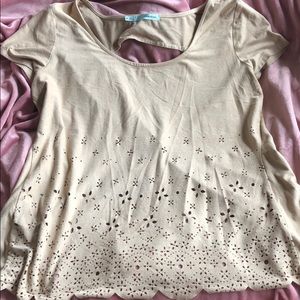 Velvet blouse with back detail